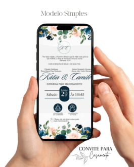 Convite de Casamento Interativo Verde Escuro
