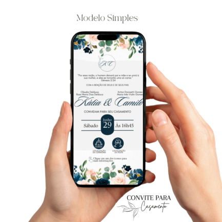 Convite de Casamento Interativo Verde Escuro