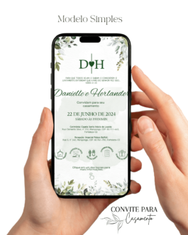 Convite de Casamento Interativo Verde