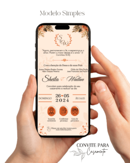 Convite de Casamento Interativo Salmão