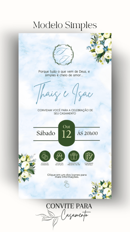 Convite de Casamento Interativo Virtual 89 - Image 2