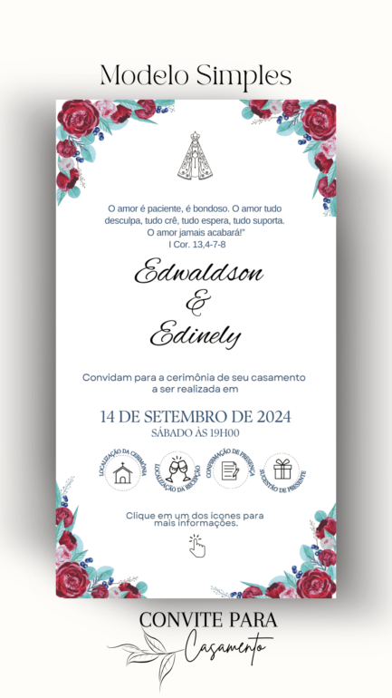 Convite de Casamento Interativo Virtual 90 - Image 2