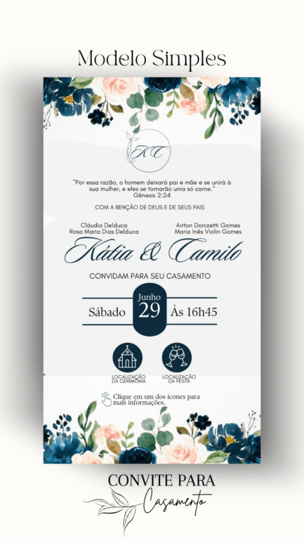 Convite de Casamento Interativo Verde Escuro - Image 2