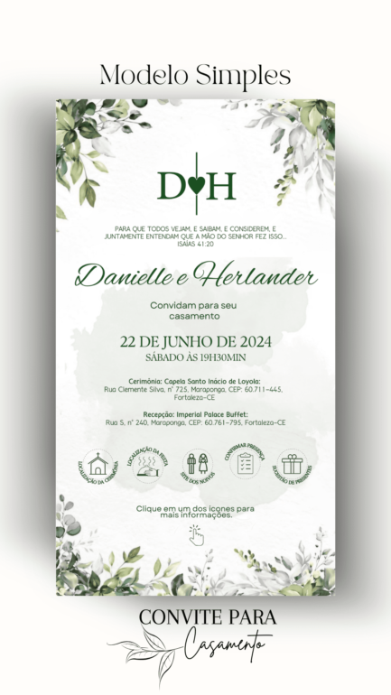 Convite de Casamento Interativo Verde - Image 2