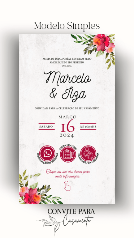 Convite de Casamento Interativo Fúcsia - Image 2