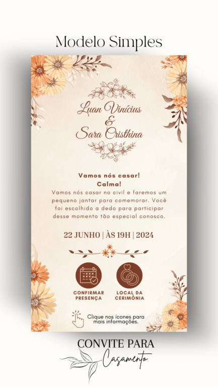 Convite de Casamento Interativo Terracota - Image 2