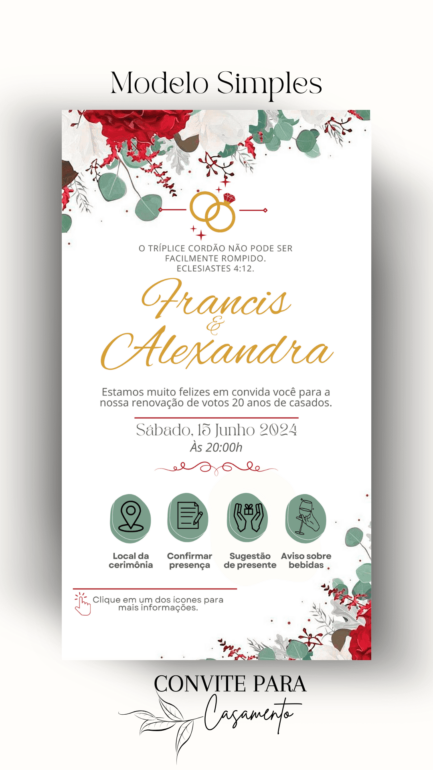 Convite de Casamento Interativo Virtual 52 - Image 2