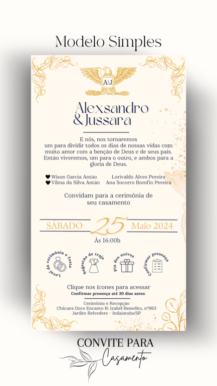 Convite de Casamento Interativo Virtual 63 - Image 2