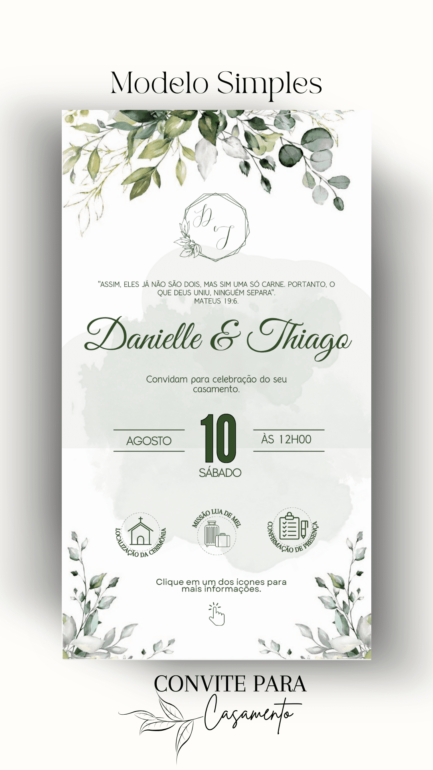 Convite de Casamento Interativo Virtual 66 - Image 2