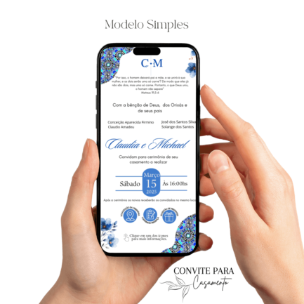 Convite de Casamento Interativo Virtual 100