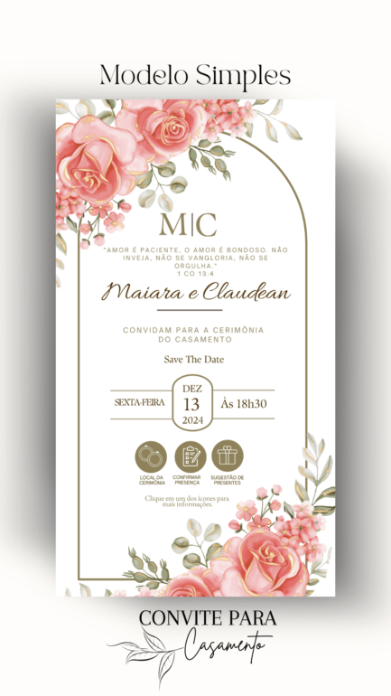 Convite de Casamento Interativo Virtual 102 - Image 2