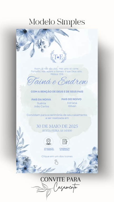 Convite de Casamento Interativo Virtual 101 - Image 2