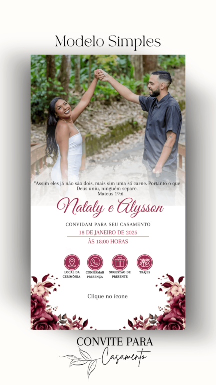 Convite de Casamento Interativo Virtual 97 - Image 2