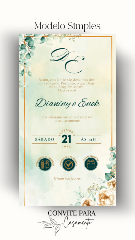 Convite de Casamento Interativo Virtual 96 - Image 2