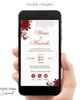 Convite de Casamento Interativo Vermelho